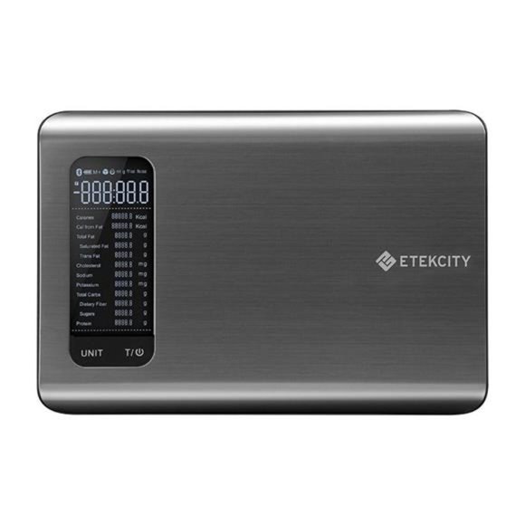 Etekcity Smart Nutrition Scale, Measure in oz, Grams or Milliliters, Silver, 1.2 - Picture 1 of 10